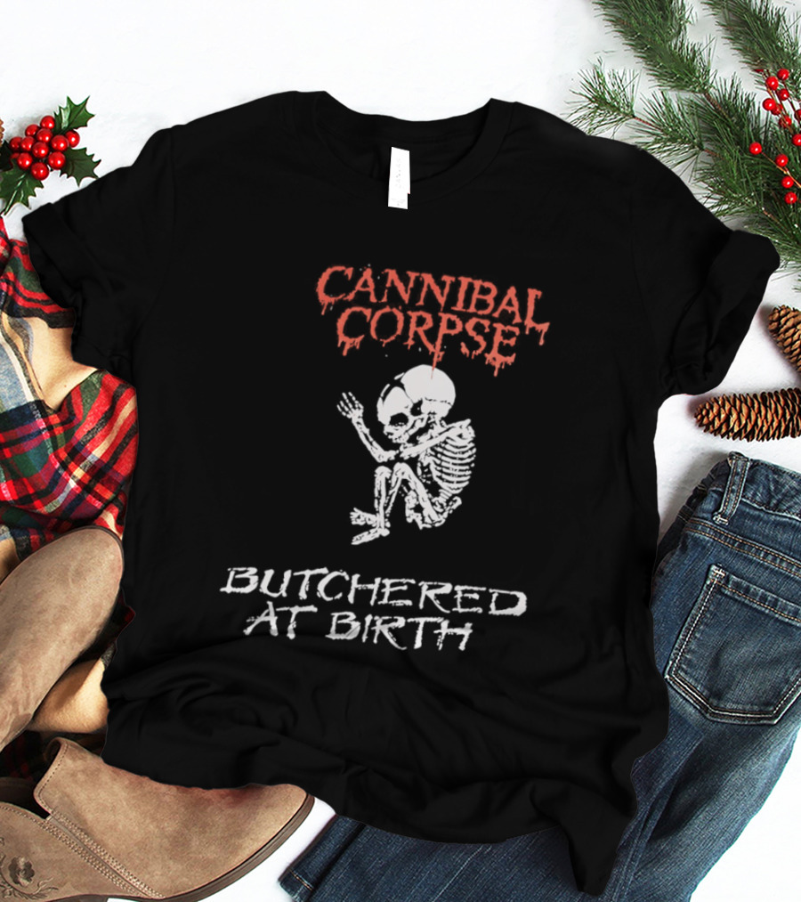 Cannibal Corpse Butchered At Birth Skeleton T-Shirt