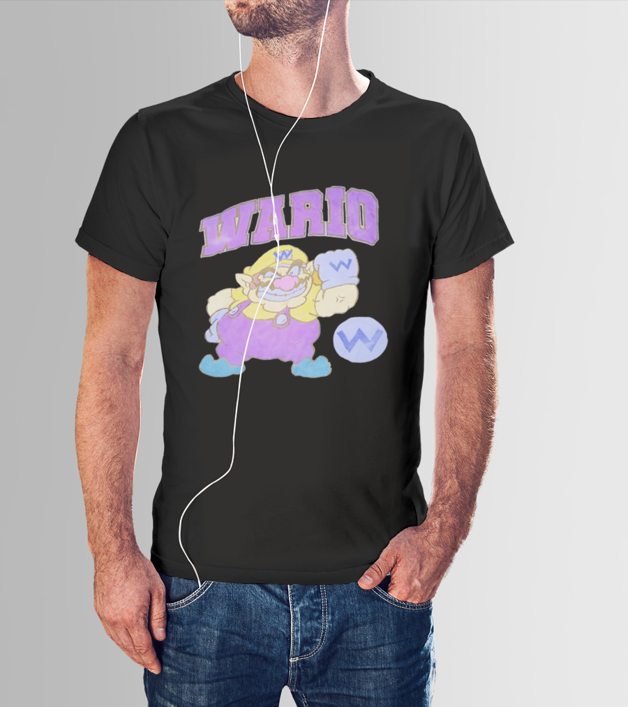 Wario Character With Purple T-Shirt
