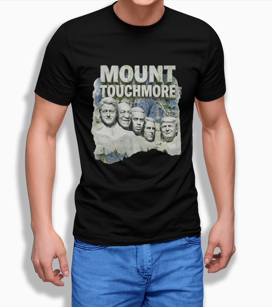 Mount Touchmore Clinton Cosby Simpson Trump Pastiche T-Shirt