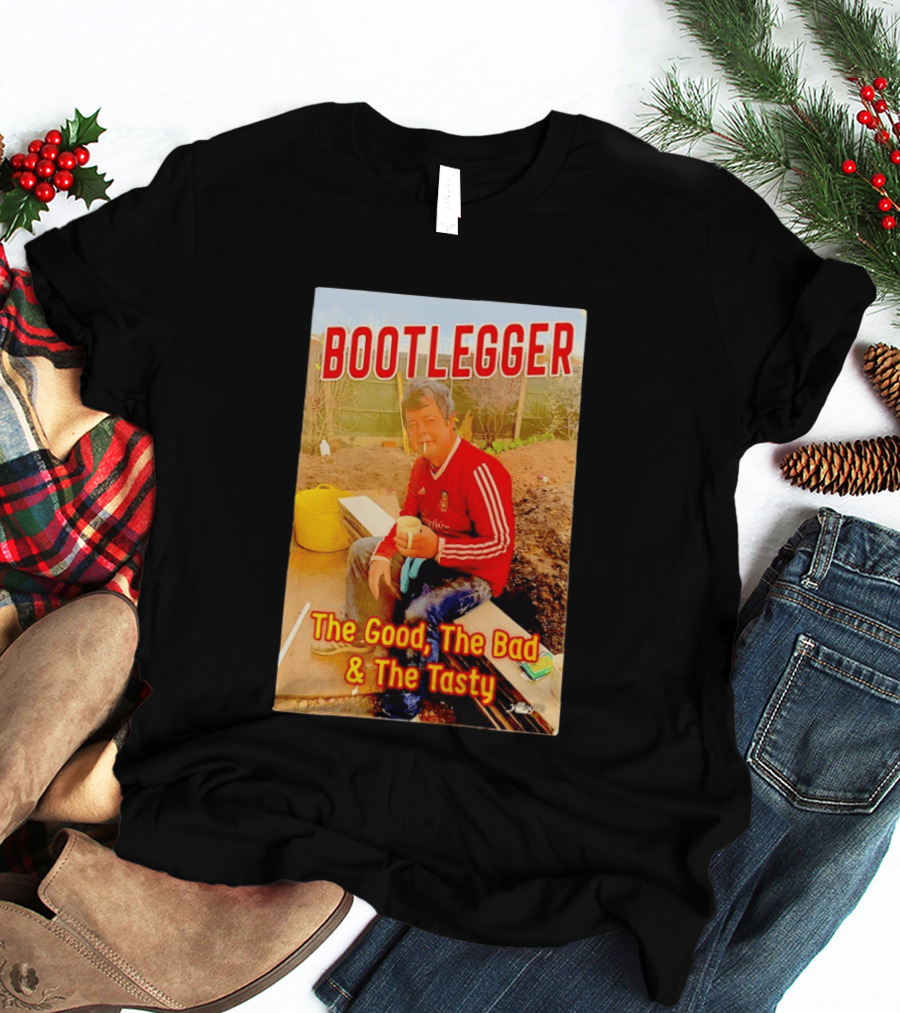 Bootlegger The Good The Bad And The Tasty Football Fan In Red Soccer Jersey T-Shirt