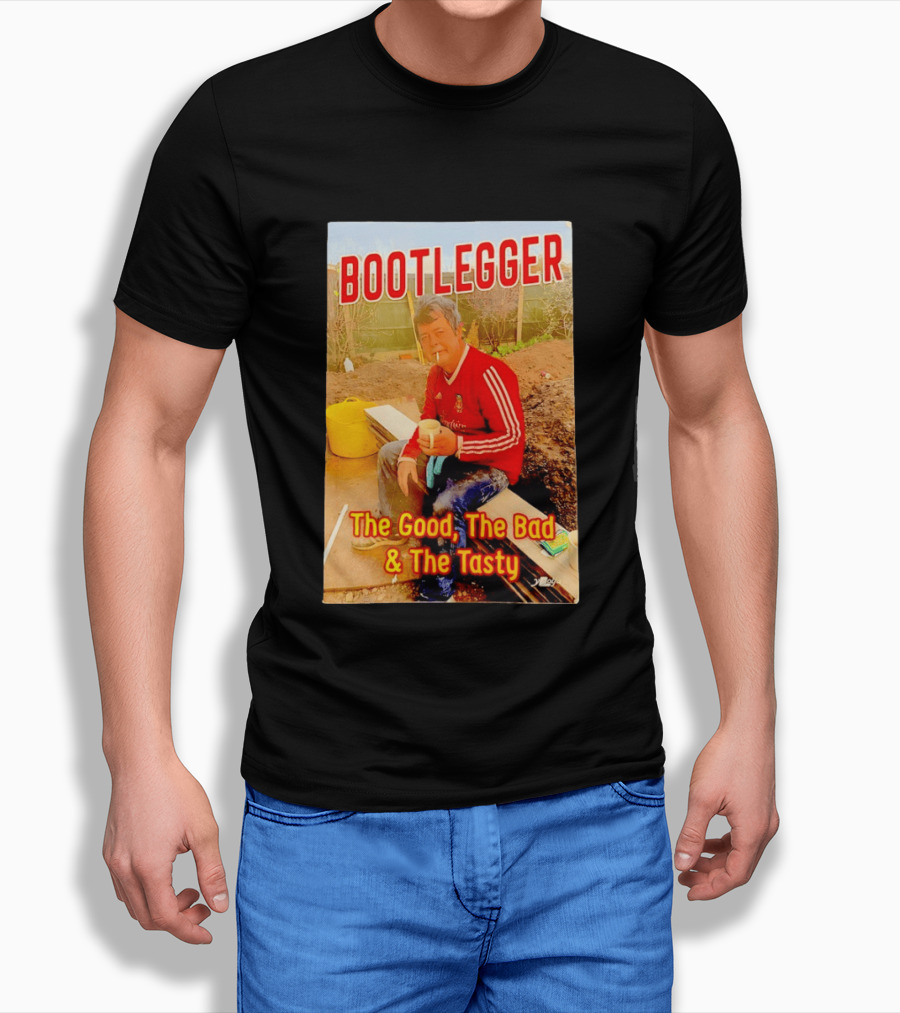 Bootlegger The Good The Bad And The Tasty Football Fan In Red Soccer Jersey T-Shirt
