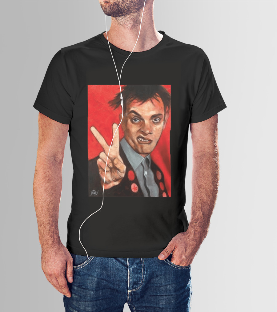 Chris Robinson Vivyan Rick Young Ones Portrait Two Finger Gesture T-Shirt