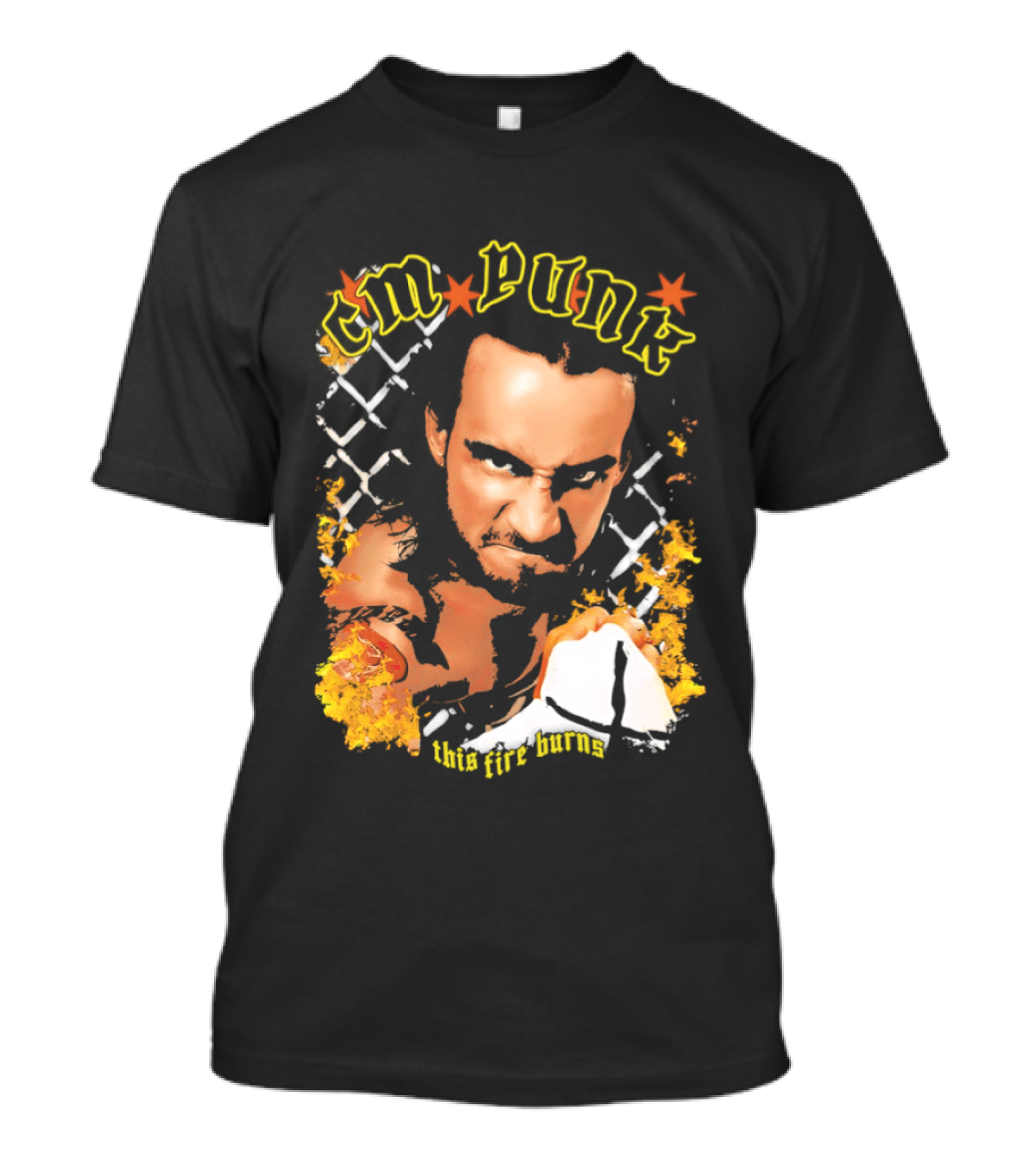 CM Punk This Fire Burns Wrestling T-Shirt