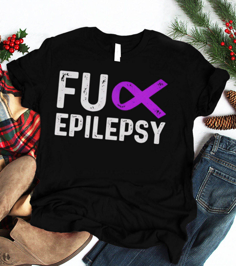 Fuck Epilepsy Purple Ribbon Awareness T-Shirt