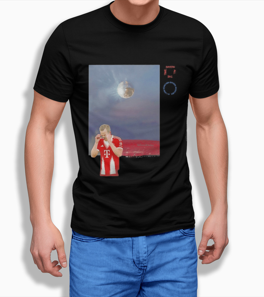 Harry Kane Bayern Munich Disco Ball Football T-Shirt