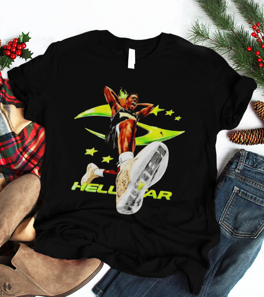 Hell Star Anthony Edwards Minnesota Timberwolves Dunk Flame T-Shirt