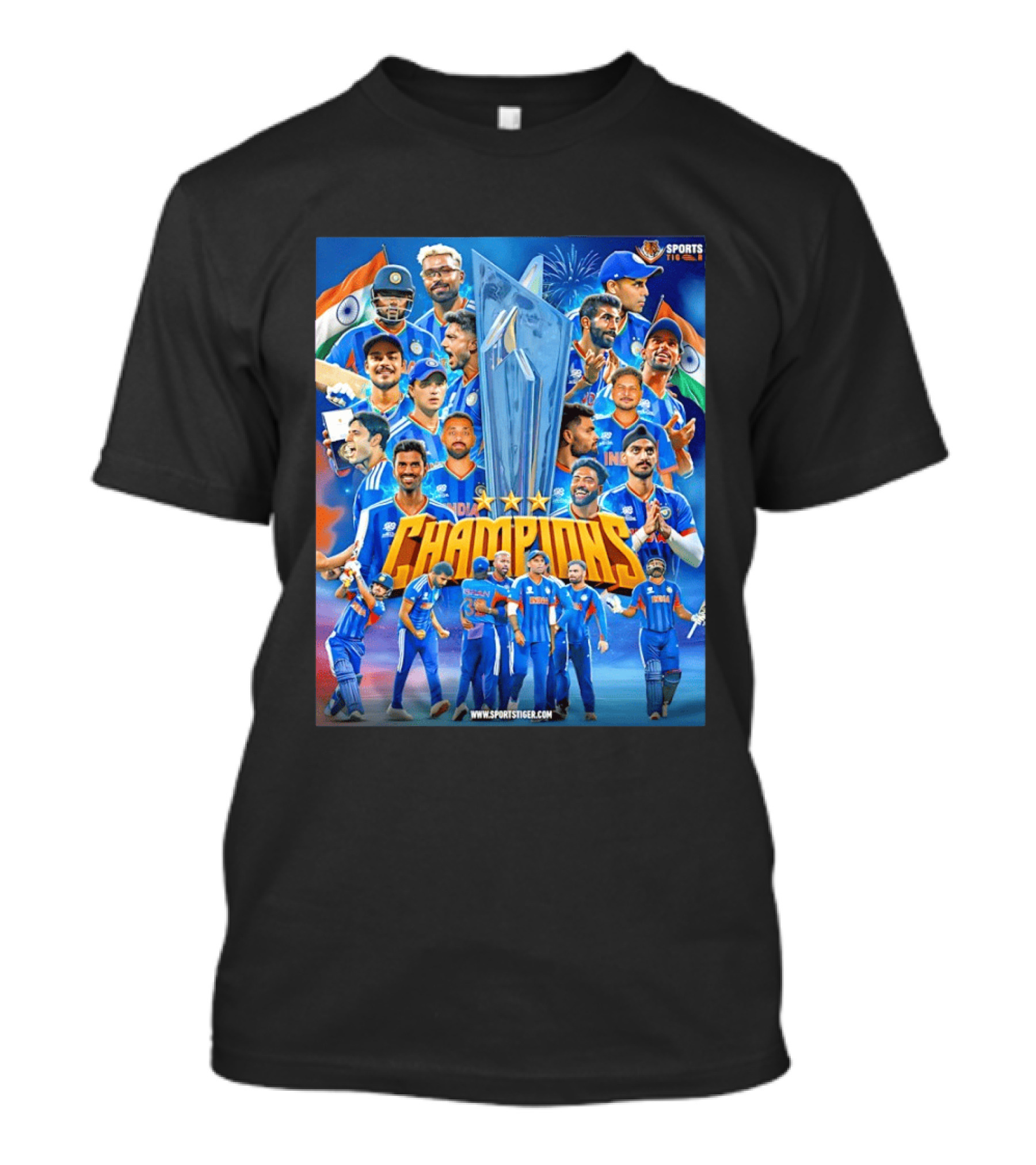 Indian Cricket Champions ICC Men's T20 World Cup 2026 Celebration T-Shirt