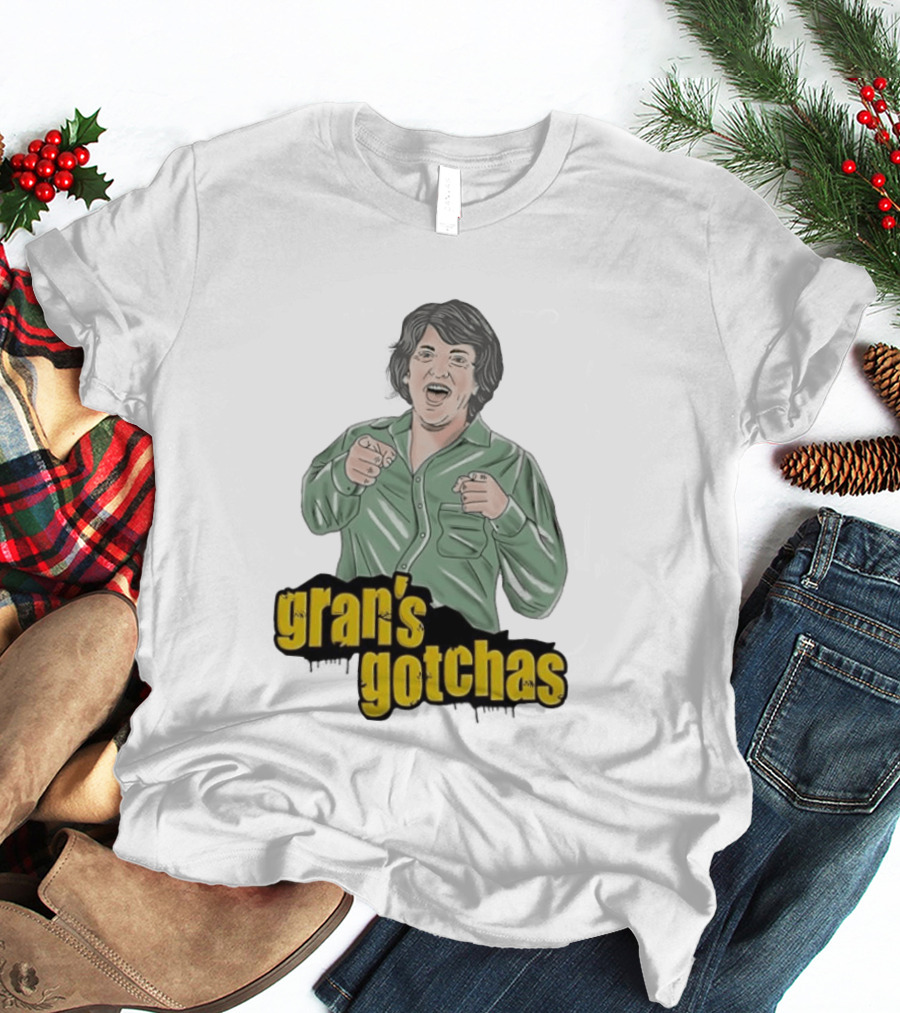 Gran's Gotchas Chris Lilley Angry Boys Character Shushing T-Shirt