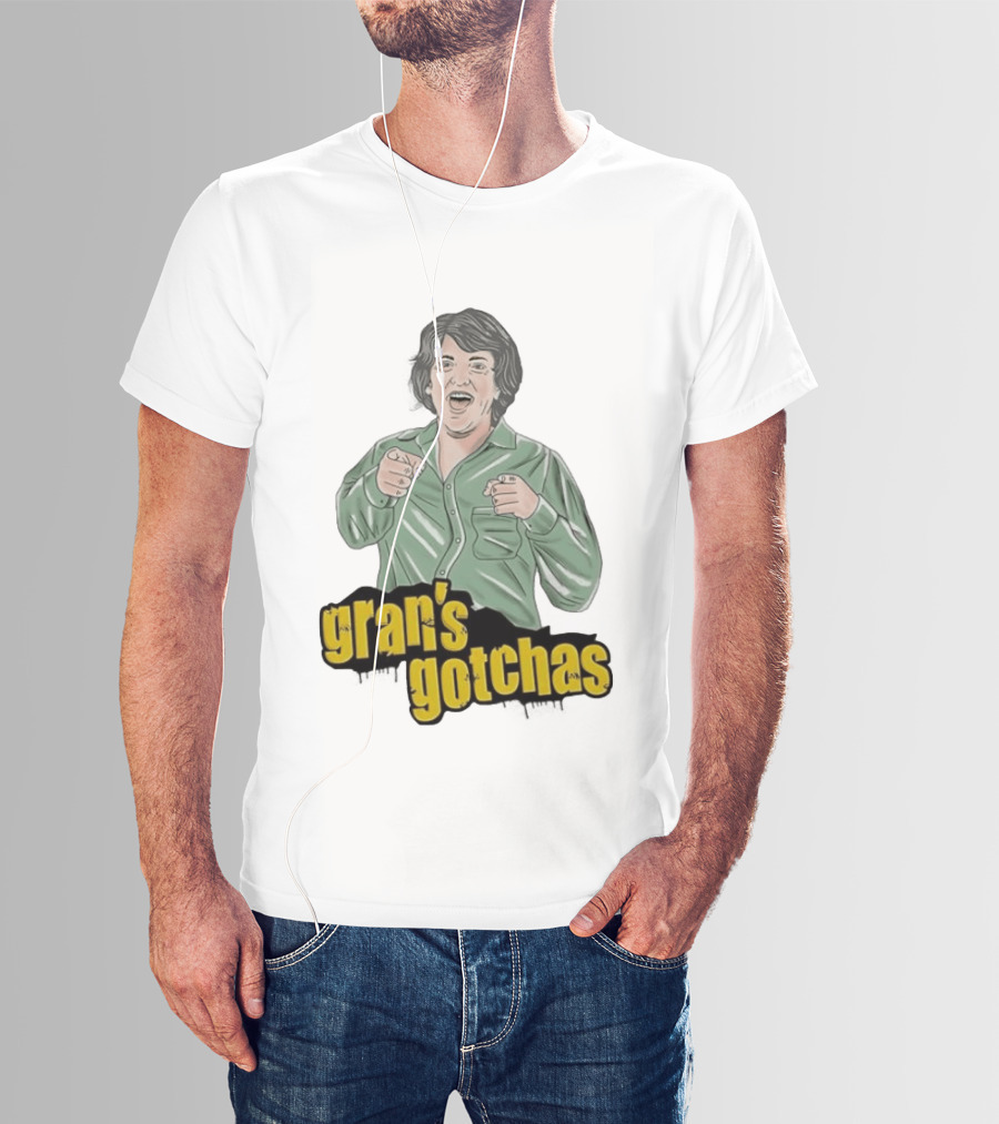 Gran's Gotchas Chris Lilley Angry Boys Character Shushing T-Shirt