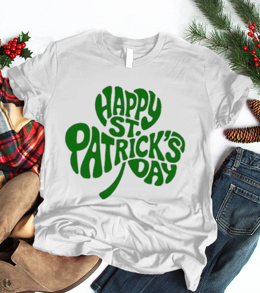 Happy St. Patrick's Day Green Clover Shamrock Celebration T-Shirt