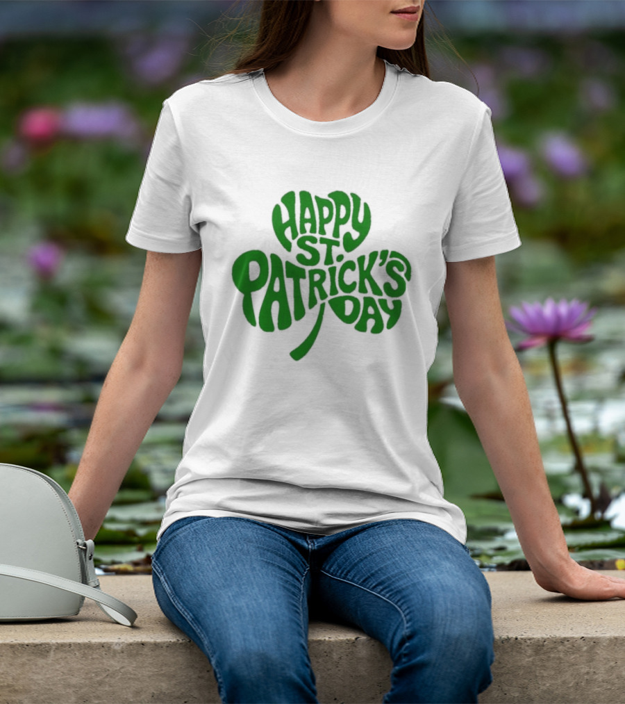 Happy St. Patrick's Day Green Clover Shamrock Celebration T-Shirt