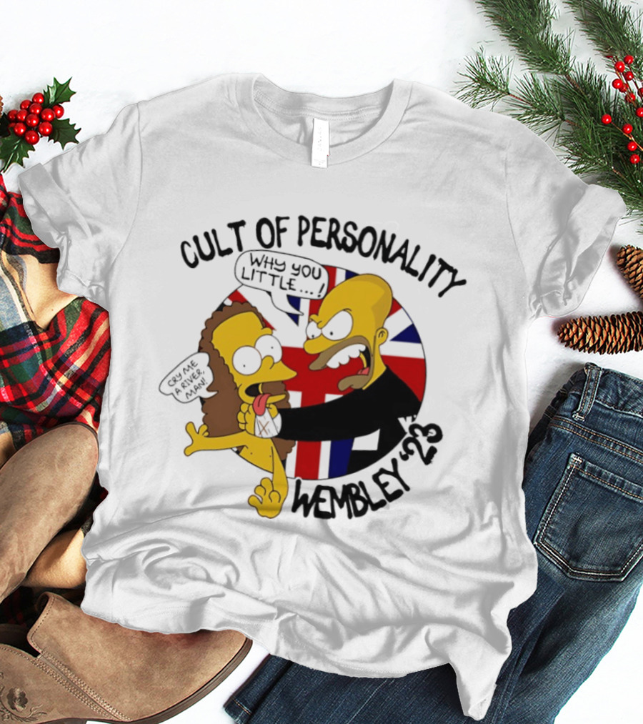 Cult Of Personality Wembley 2023 Cartoon "Why You Little" UK Flag T-Shirt
