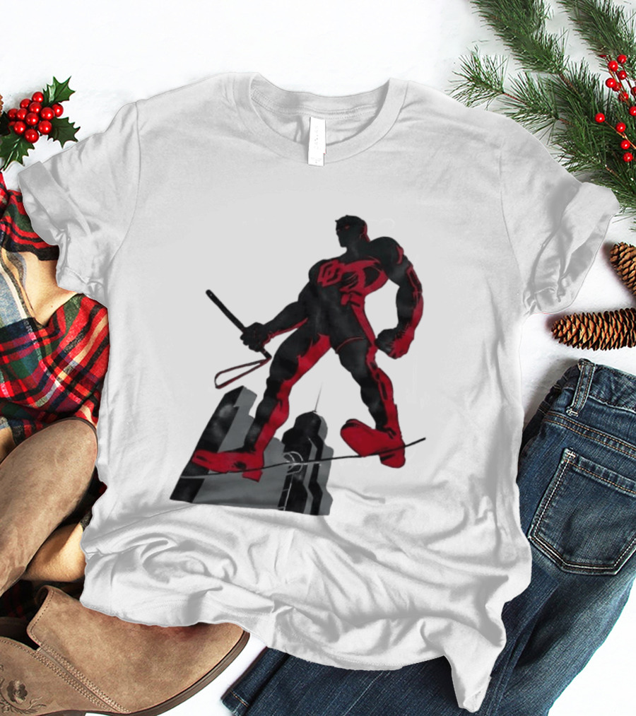 Daredevil Marvel Red Superhero Cityscape T-Shirt
