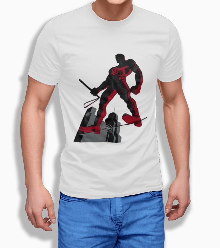 Daredevil Marvel Red Superhero Cityscape T-Shirt