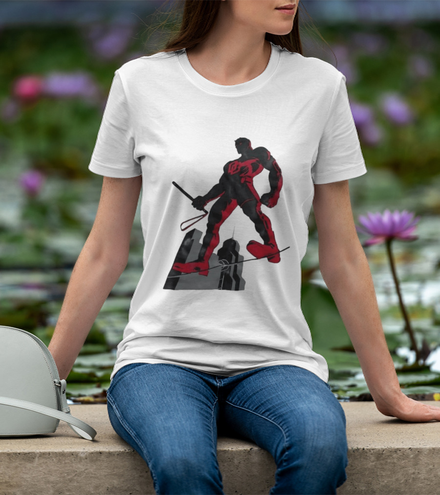 Daredevil Marvel Red Superhero Cityscape T-Shirt
