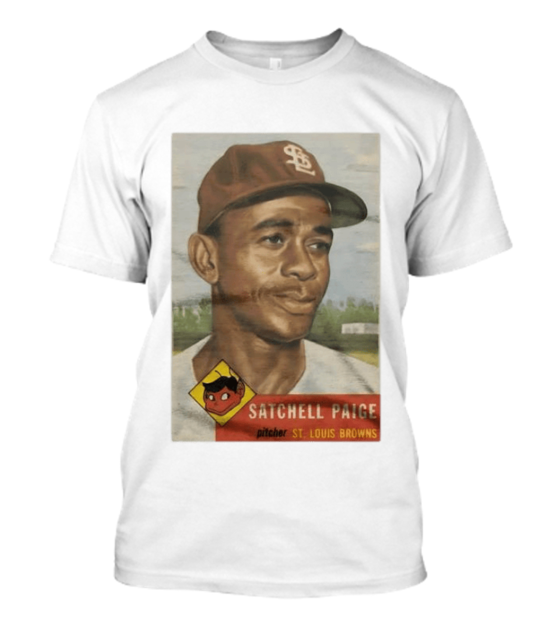 Satchell Paige St. Louis Browns Pitcher Vintage Baseball Card T-Shirt