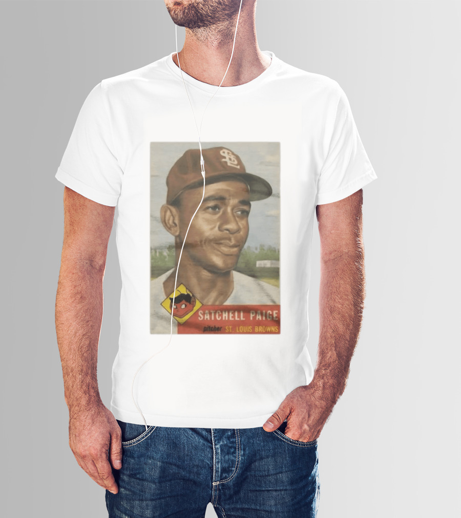 Satchell Paige St. Louis Browns Pitcher Vintage Baseball Card T-Shirt