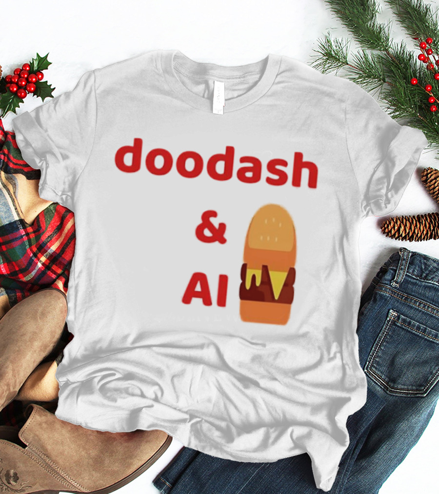 Doodash AI Burger Fast Food Delivery T-Shirt