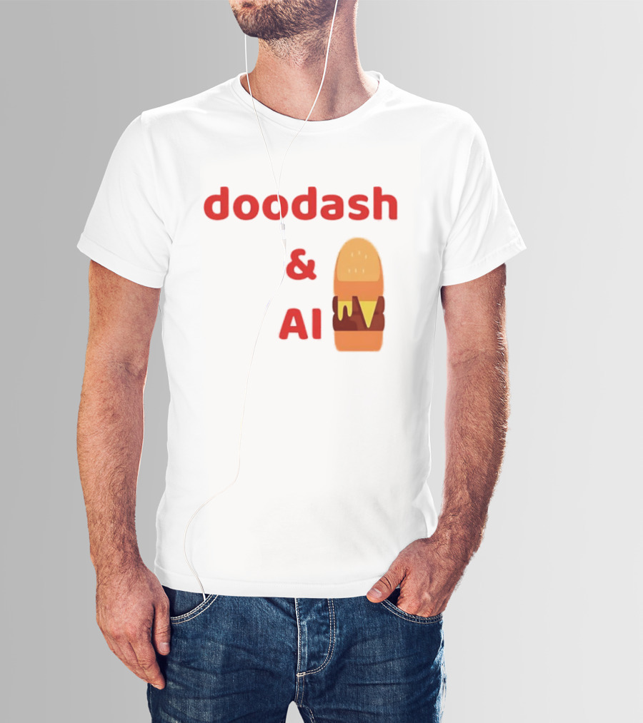 Doodash AI Burger Fast Food Delivery T-Shirt