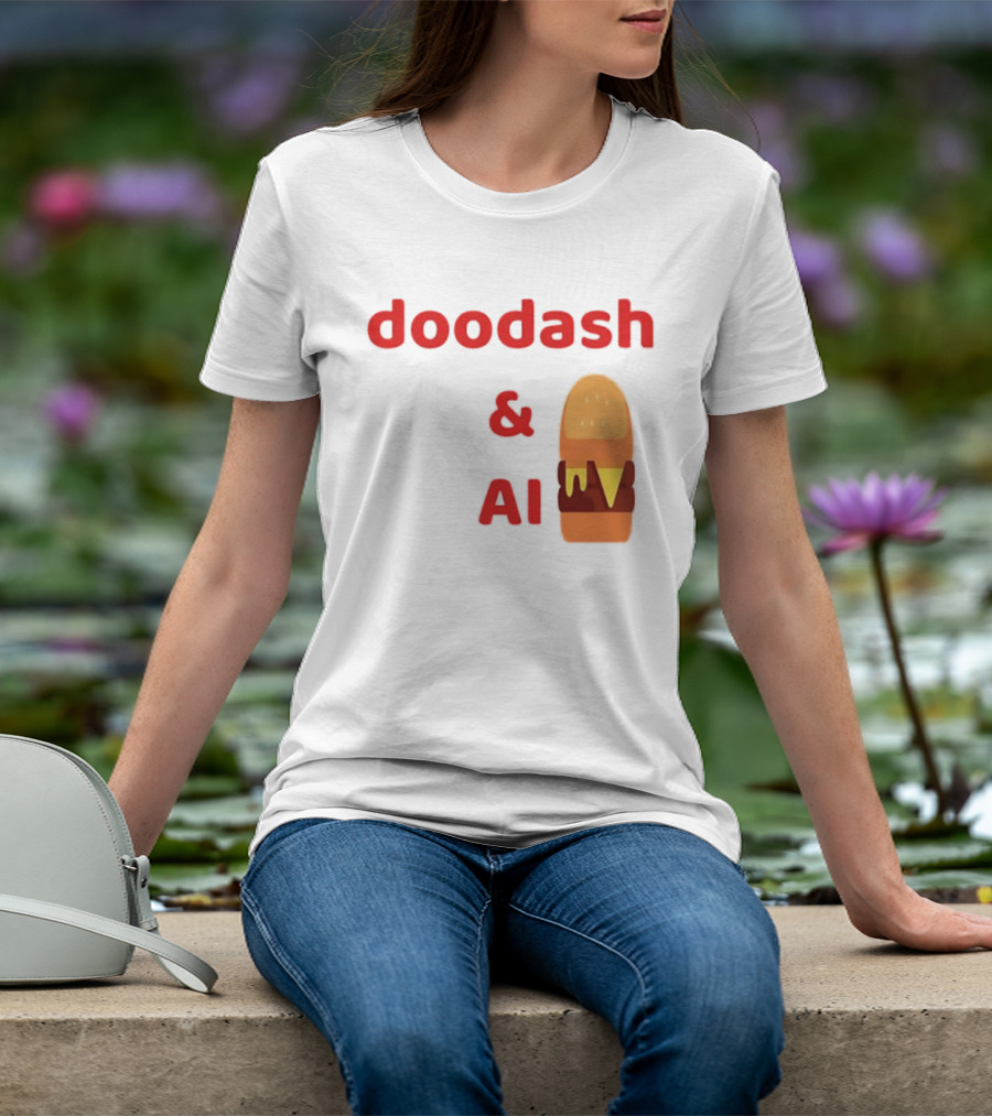 Doodash AI Burger Fast Food Delivery T-Shirt