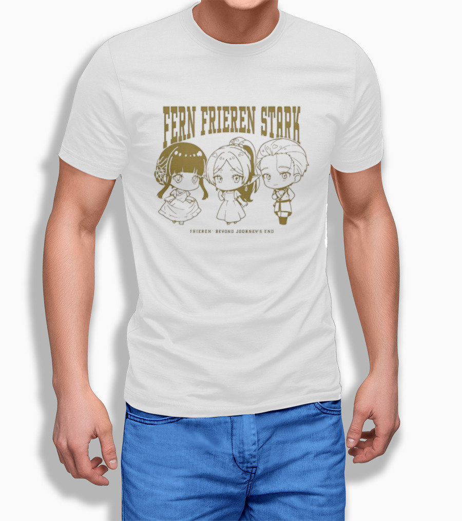 Fern Frieren Stark Beyond Journey's End Anime Chibi Trio T-Shirt
