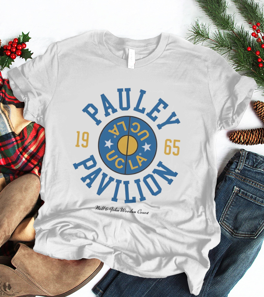 Pauley Pavilion UCLA 1965 Nell And John Wooden Court T-Shirt