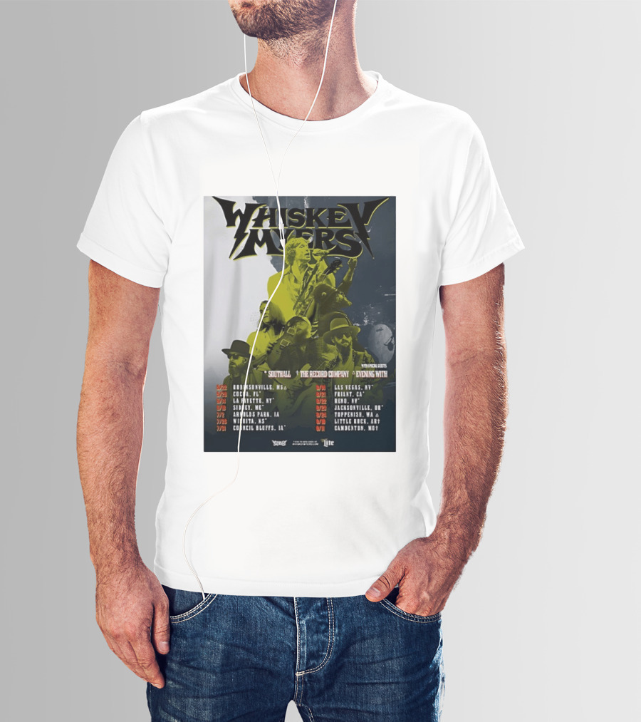 Whiskey Myers 2026 Tour North America Dates With Southall And The Record Company T-Shirt
