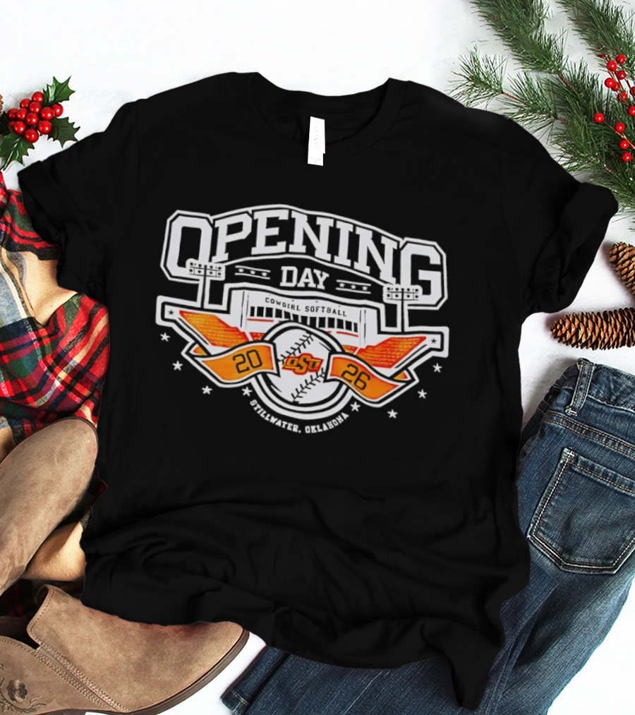 Opening Day 2026 Little League Osu Cowgirl Softball Pistol Pete T-Shirt