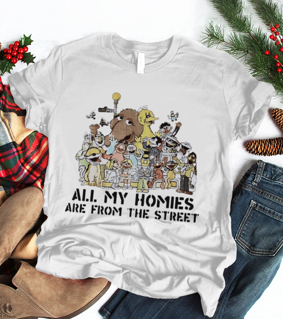 Sesame Street Homies Characters Group T-Shirt