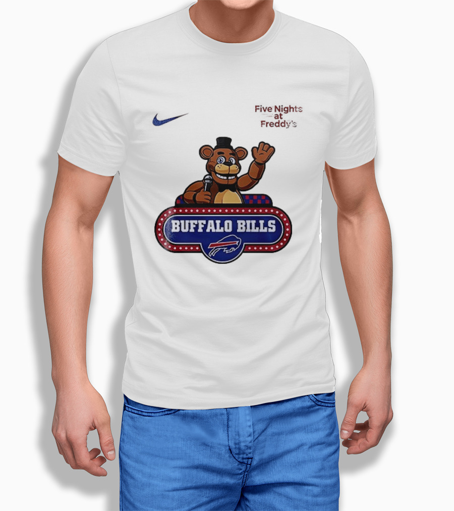Buffalo Bills Five Nights At Freddy's Freddy Fazbear Collaboration T-Shirt