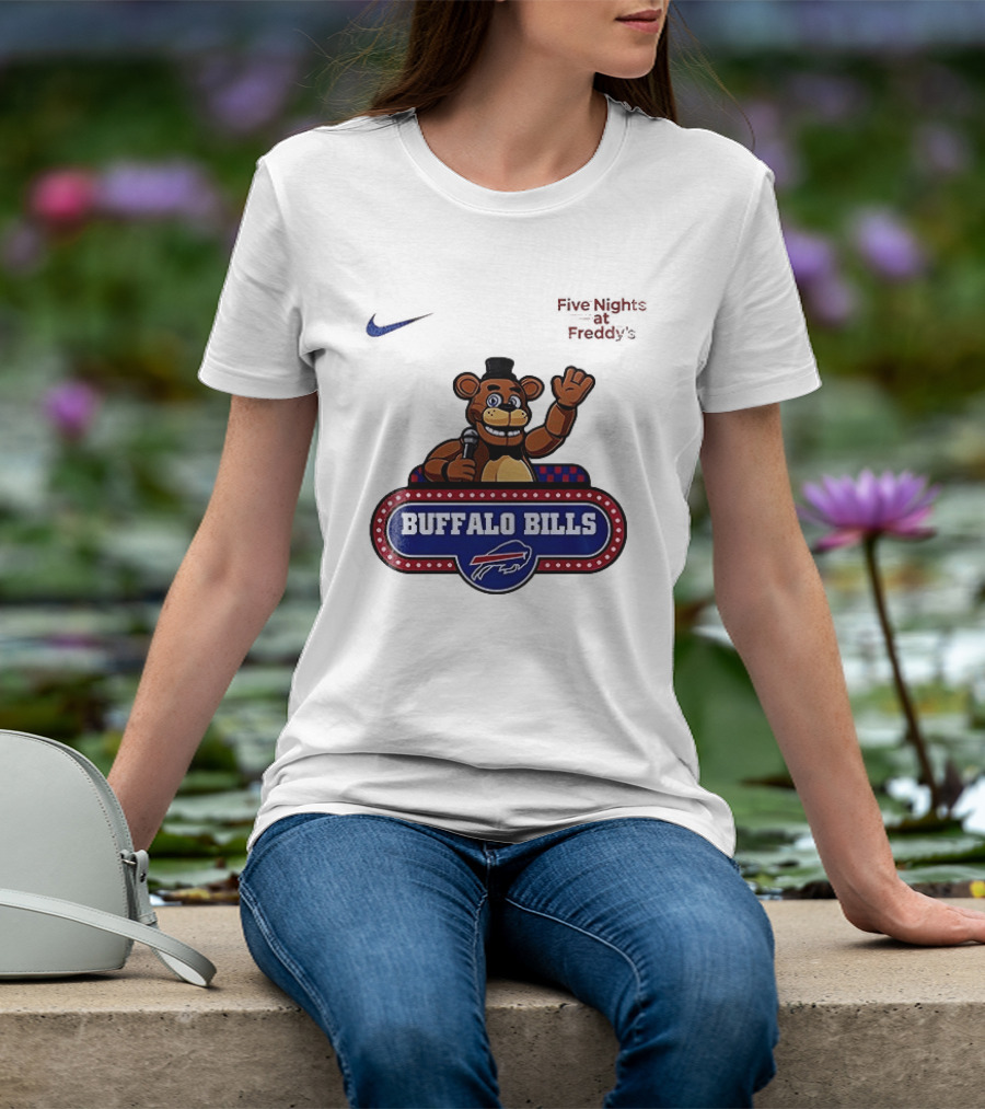 Buffalo Bills Five Nights At Freddy's Freddy Fazbear Collaboration T-Shirt