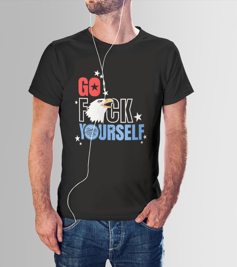 Go Fck Yourself Eagle Star Patriotic Humor T-Shirt