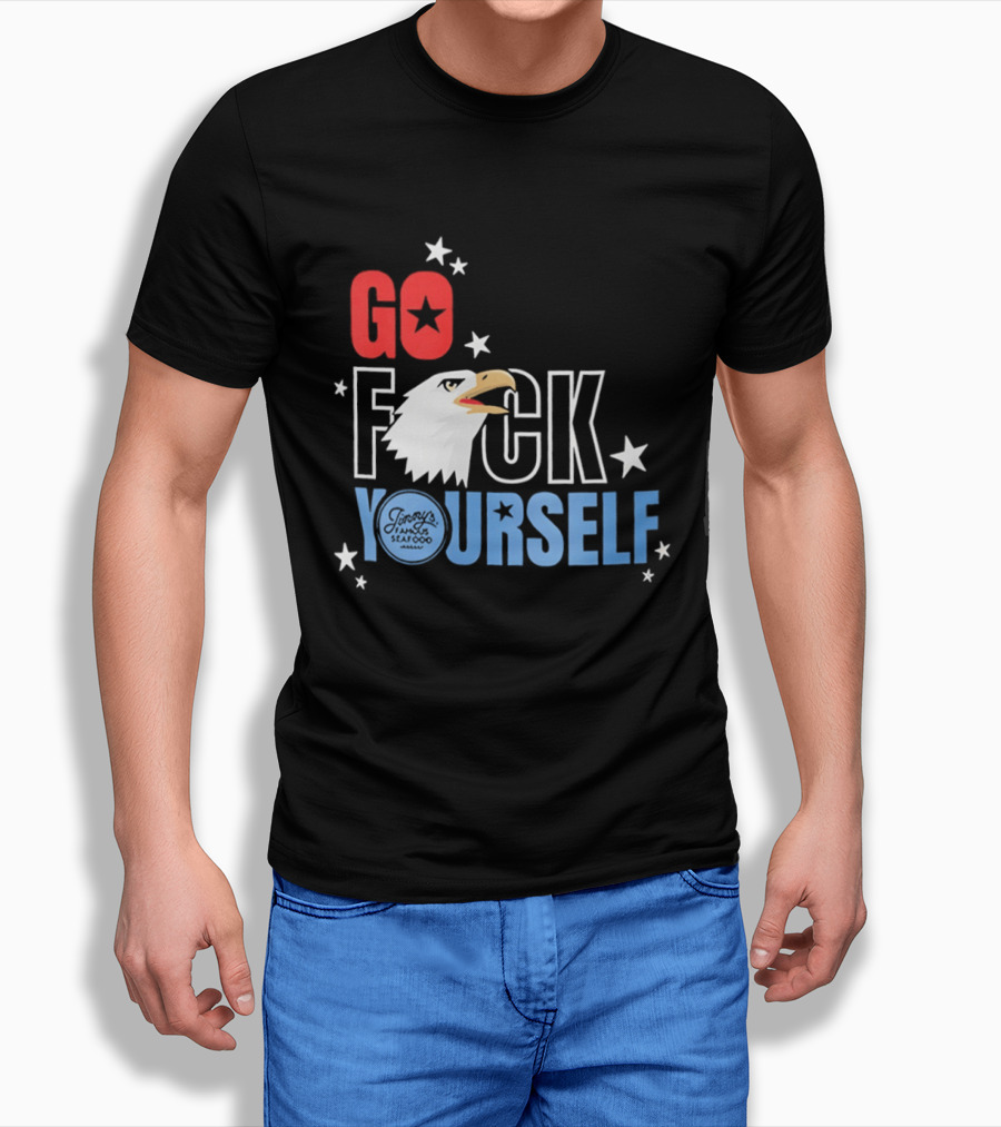 Go Fck Yourself Eagle Star Patriotic Humor T-Shirt