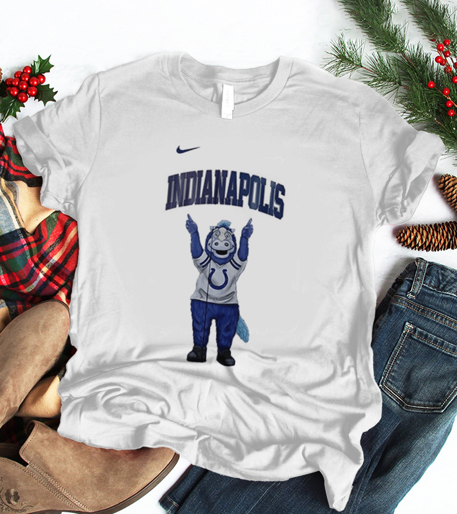 Indianapolis Colts Mascot Blue Celebrating Teacher Appreciation Month T-Shirt