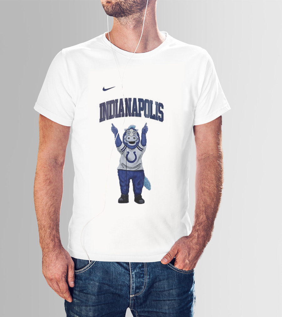 Indianapolis Colts Mascot Blue Celebrating Teacher Appreciation Month T-Shirt