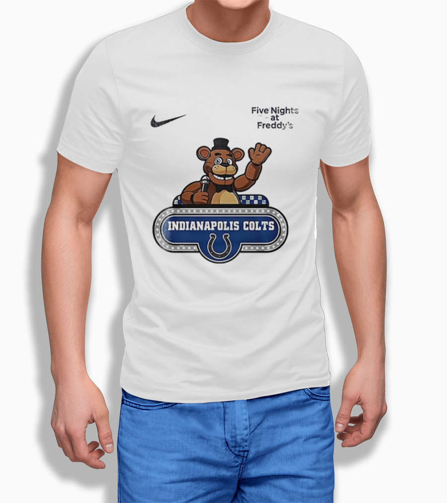 Nike Five Nights At Freddy's Indianapolis Colts Collaboration T-Shirt