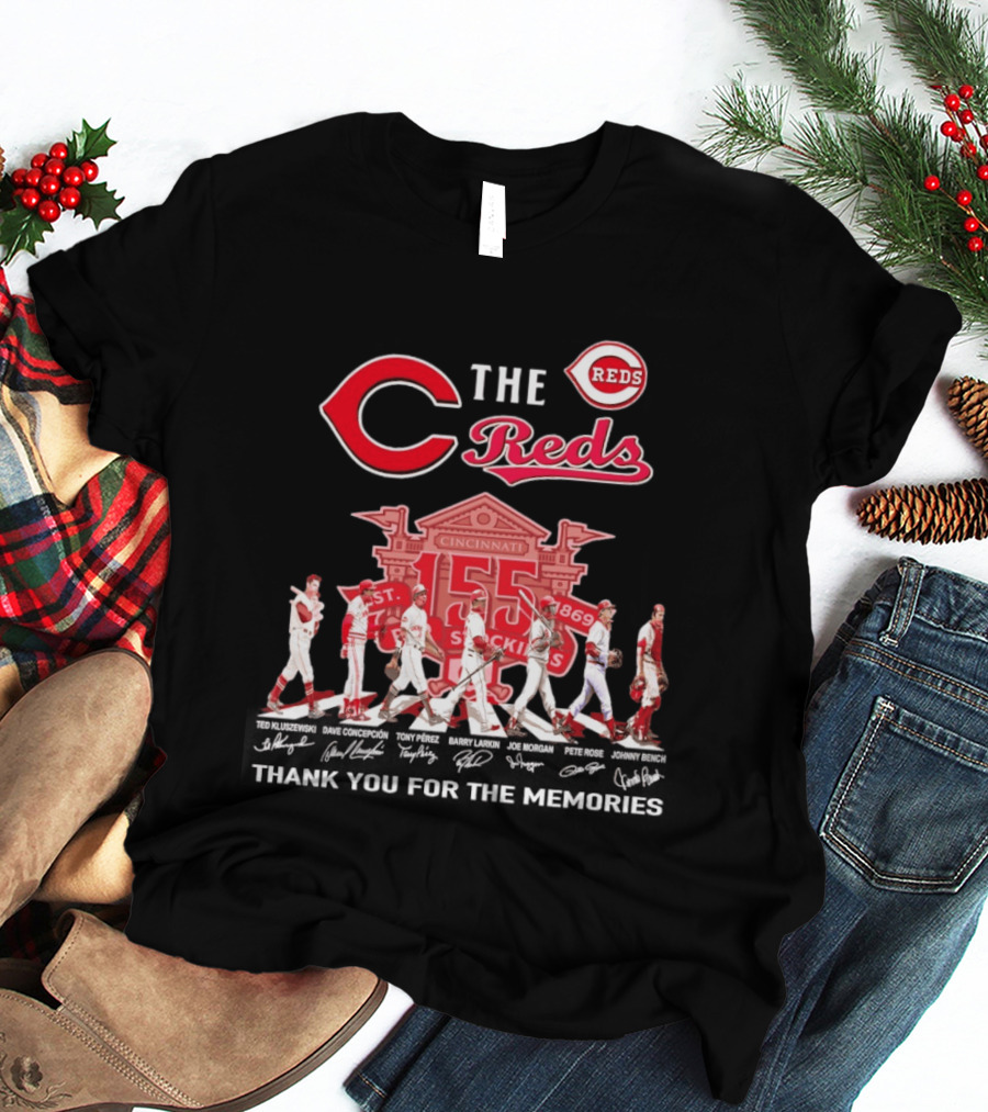 Cincinnati Reds Abbey Road 150th Anniversary Thank You For The Memories T-Shirt