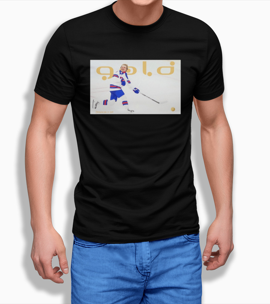 USA Hockey Jack Hughes Gold Medal 2026 Team Celebration T-Shirt