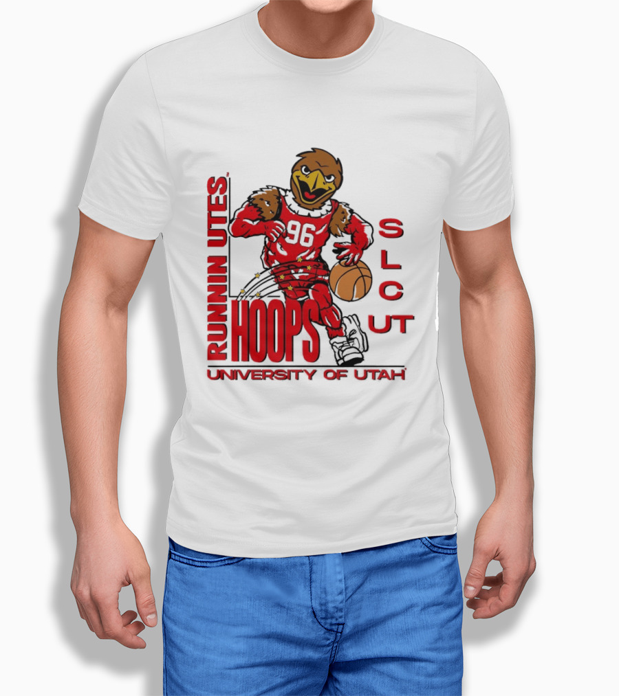 Runnin Utes Hoops SLcut University Of Utah Basketball Bird T-Shirt