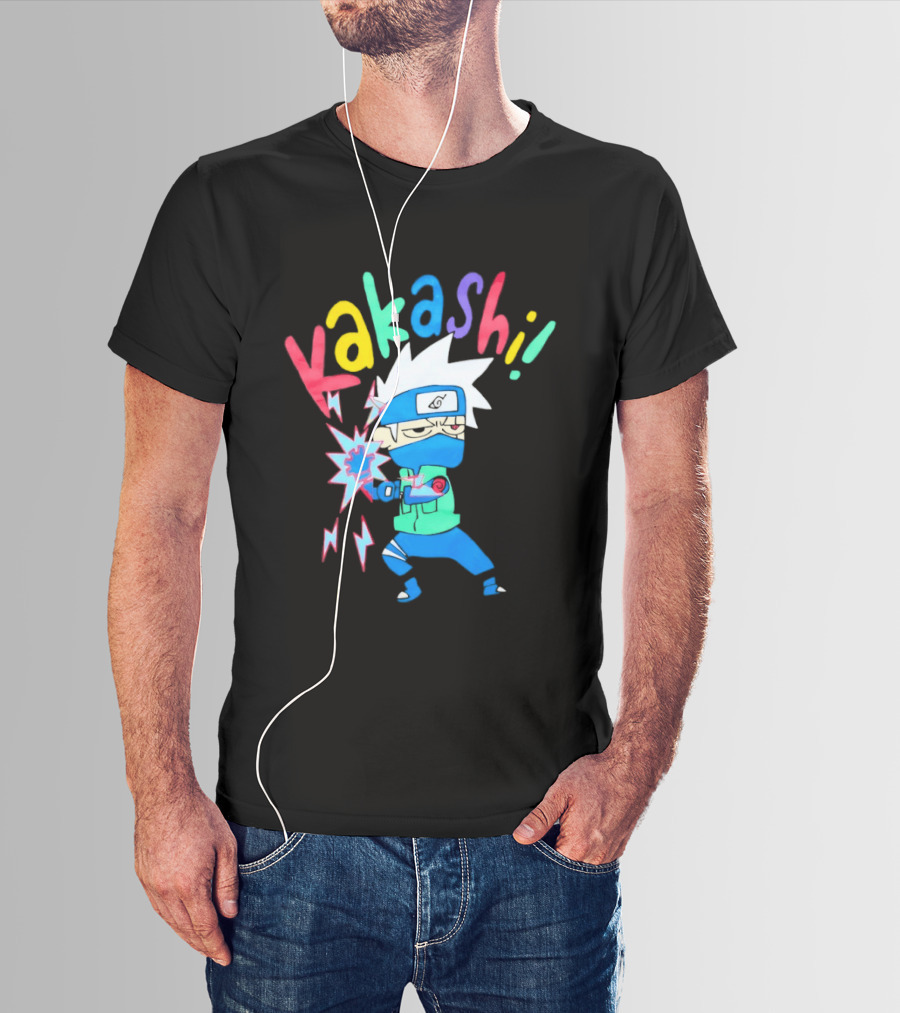 Kakashi Hatake Naruto Colorful Chibi T-Shirt