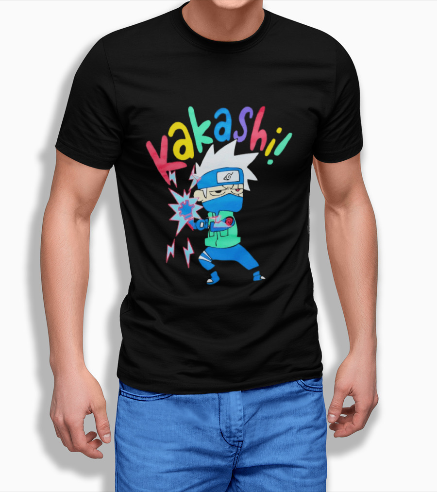 Kakashi Hatake Naruto Colorful Chibi T-Shirt