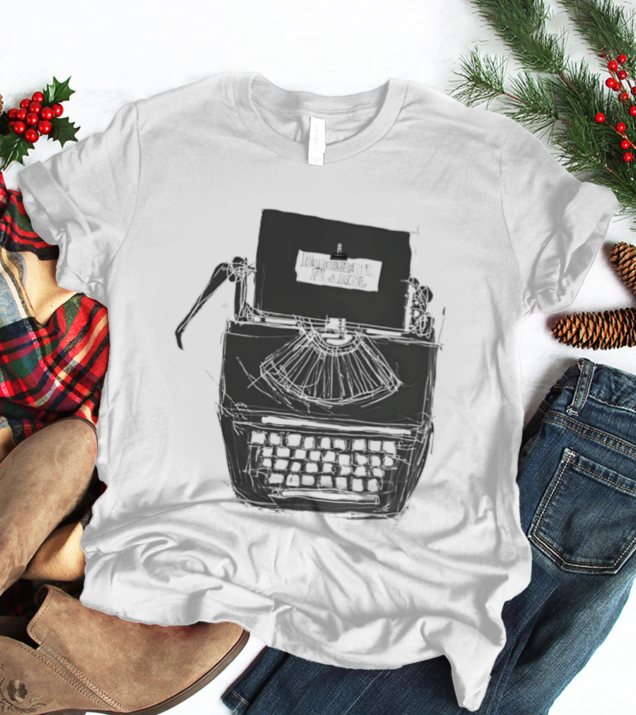 Typewriter Paragraph Planet Book Lovers Novelists Retro Writer Aesthetic T-Shirt