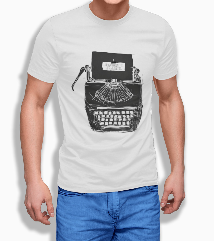 Typewriter Paragraph Planet Book Lovers Novelists Retro Writer Aesthetic T-Shirt