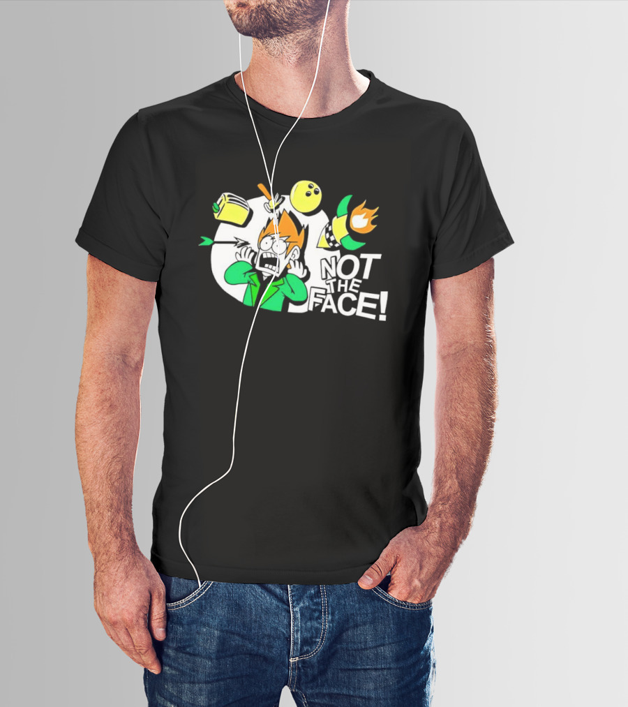 Eddsworld Not The Face Cartoon Humor Expression Colorful Characters T-Shirt