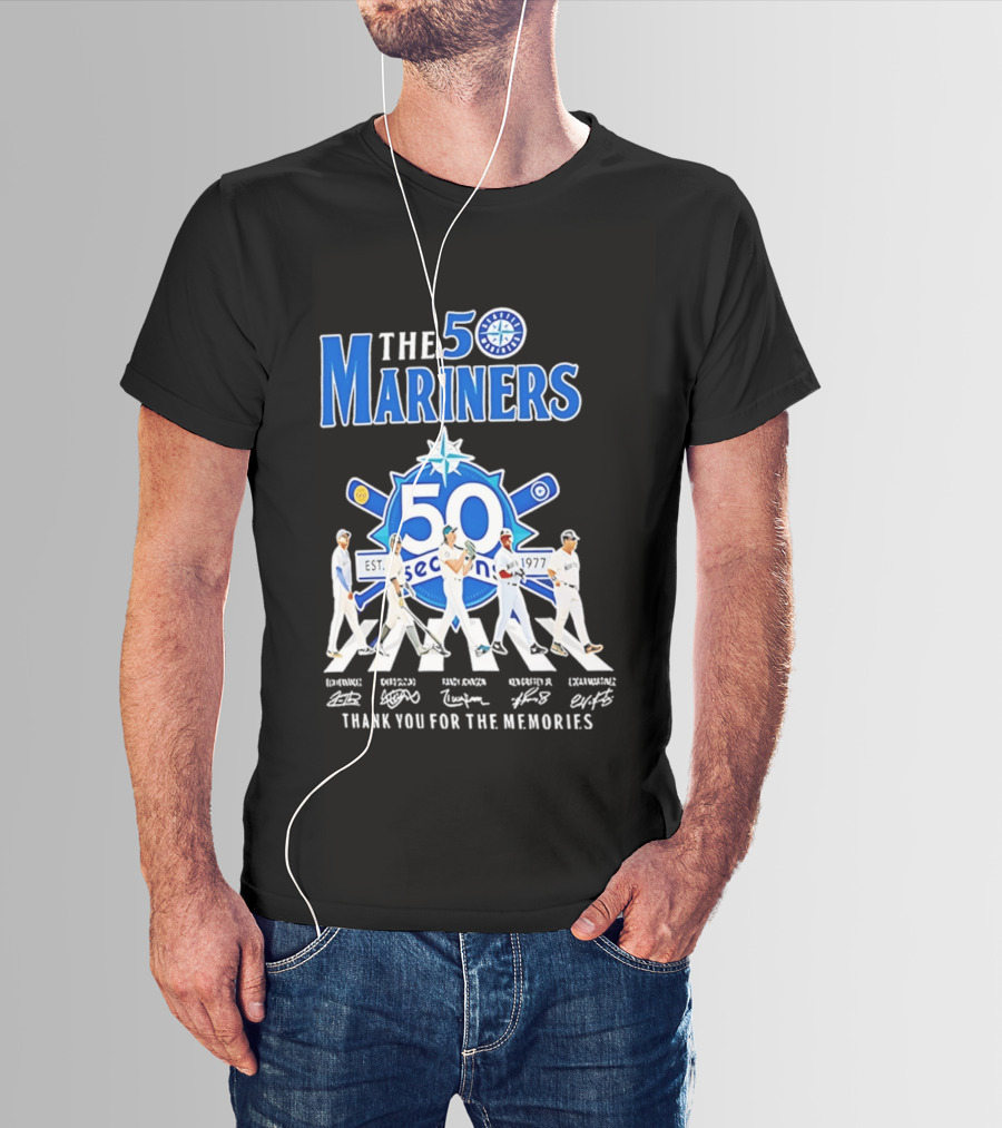 50 Seasons Seattle Mariners Thank You For The Memories 1977 2027 T-Shirt