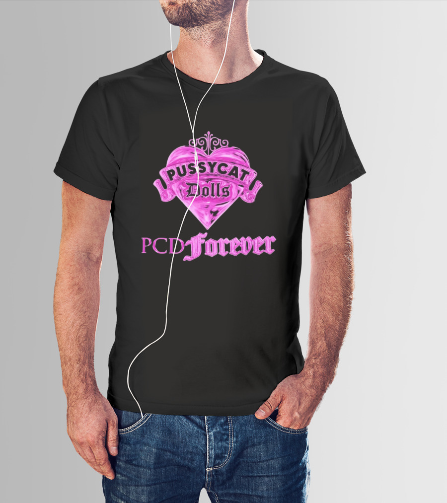 Pussycat Dolls PCD Forever Pink Heart T-Shirt