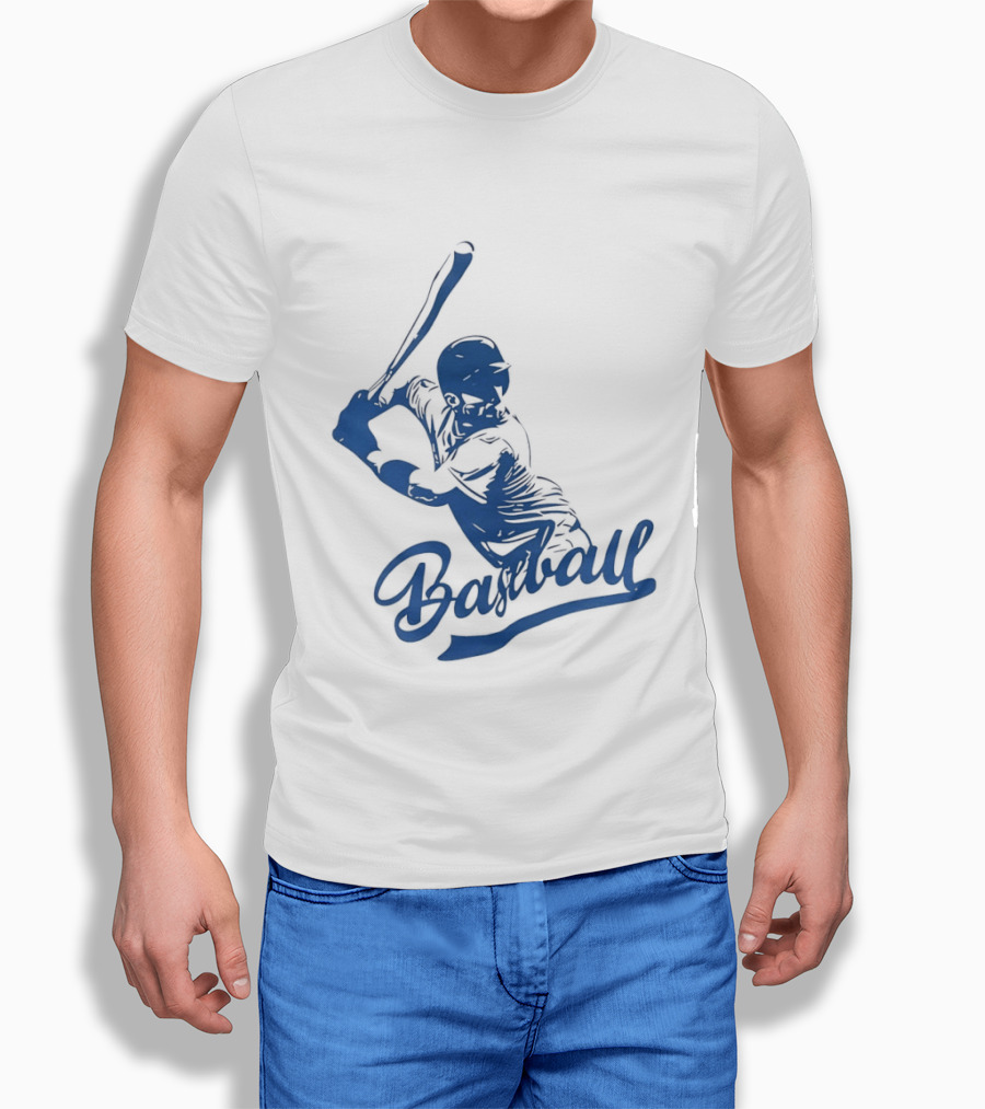 Middle Tennessee Blue Raiders Baseball Player Batting Action T-Shirt