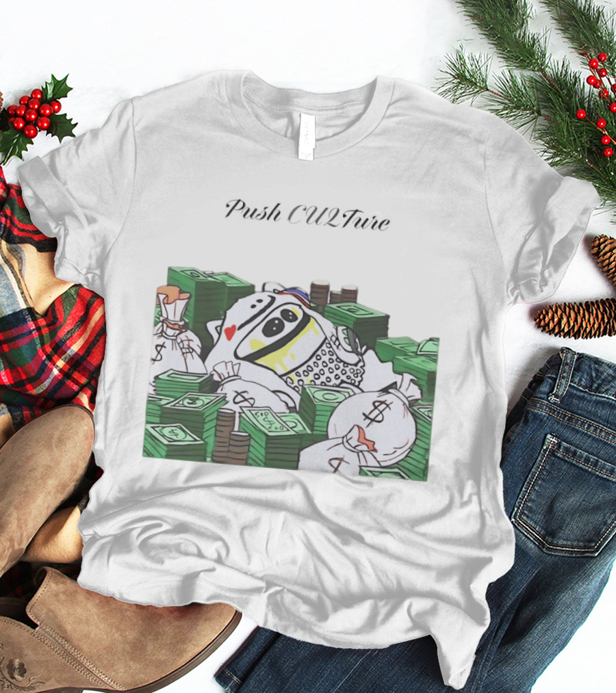 Push CU2Ture Among Us Character Surrounded By Money And Stacks T-Shirt