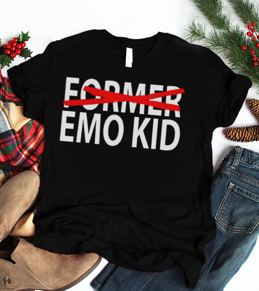 Former Emo Kid Emo Crossed Out Red Line T-Shirt