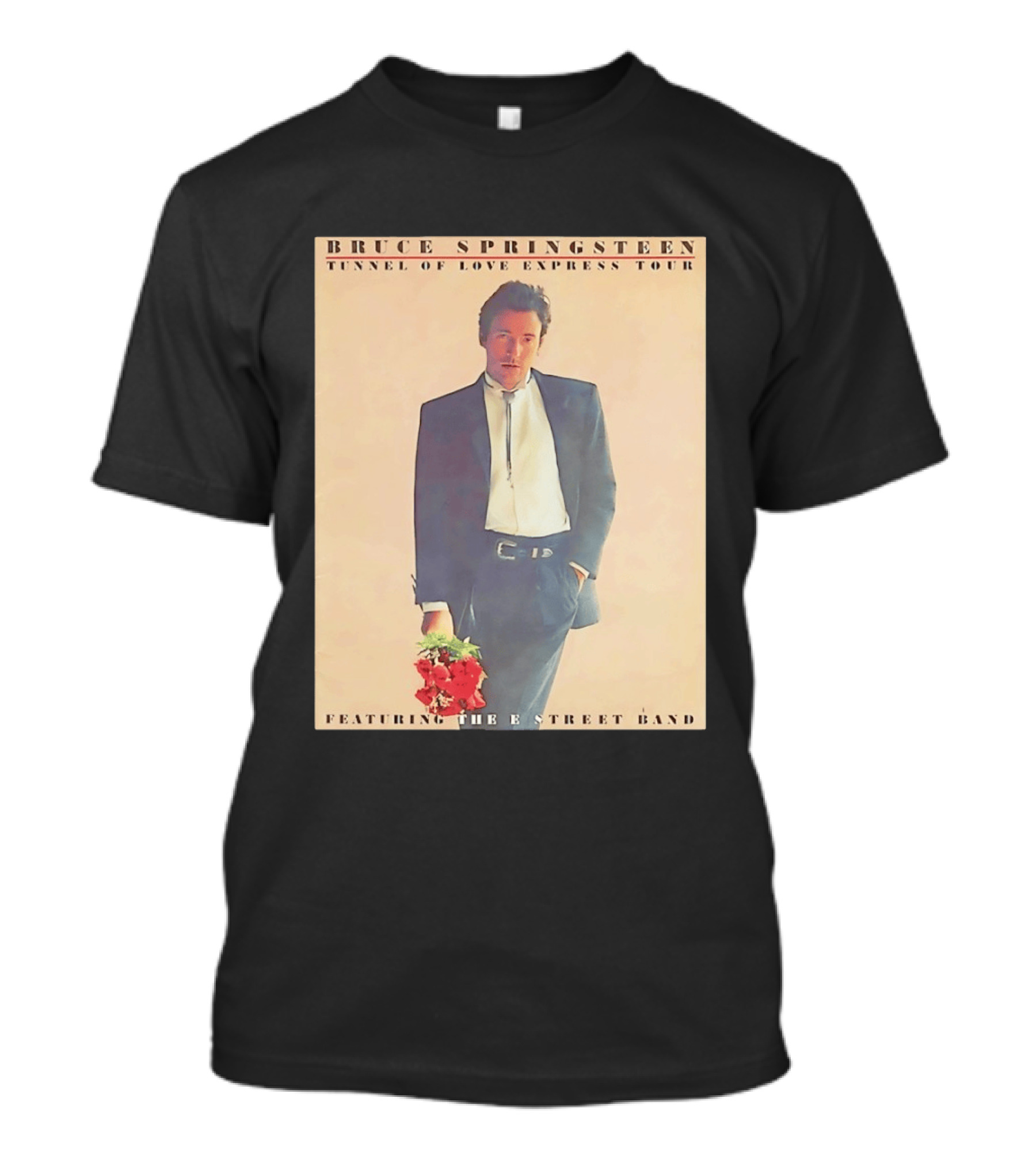 Bruce Springsteen Tunnel Of Love Express Tour Featuring The E Street Band 80s Vintage Rock Music Memorabilia T-Shirt